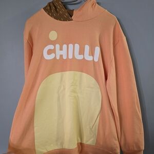 Chilli Peach Hooded Sweatshirt Jacket